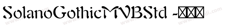 SolanoGothicMVBStd 字体转换